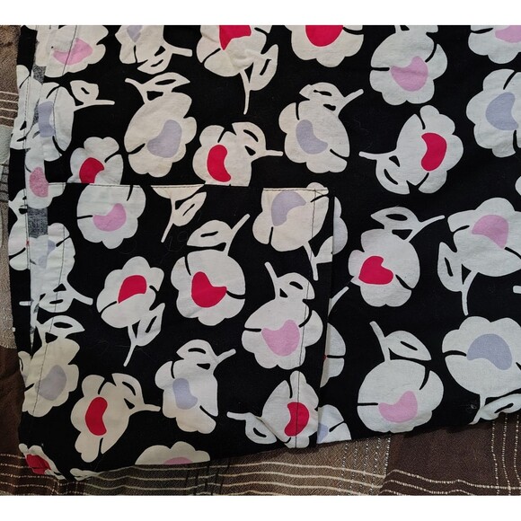 Cherokee Womens Scrub Top Size XL RN#93643 White Cherry floral Black Pink - Picture 4 of 8